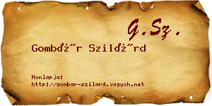 Gombár Szilárd névjegykártya