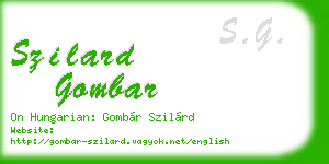 szilard gombar business card