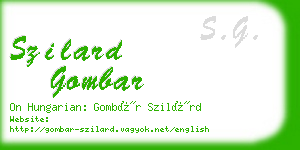 szilard gombar business card